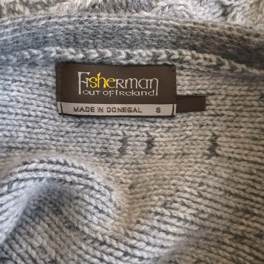 Fisherman Out of Ireland Geelong Lambswool Knit Sweater S Made Ireland - Picture 6 of 9